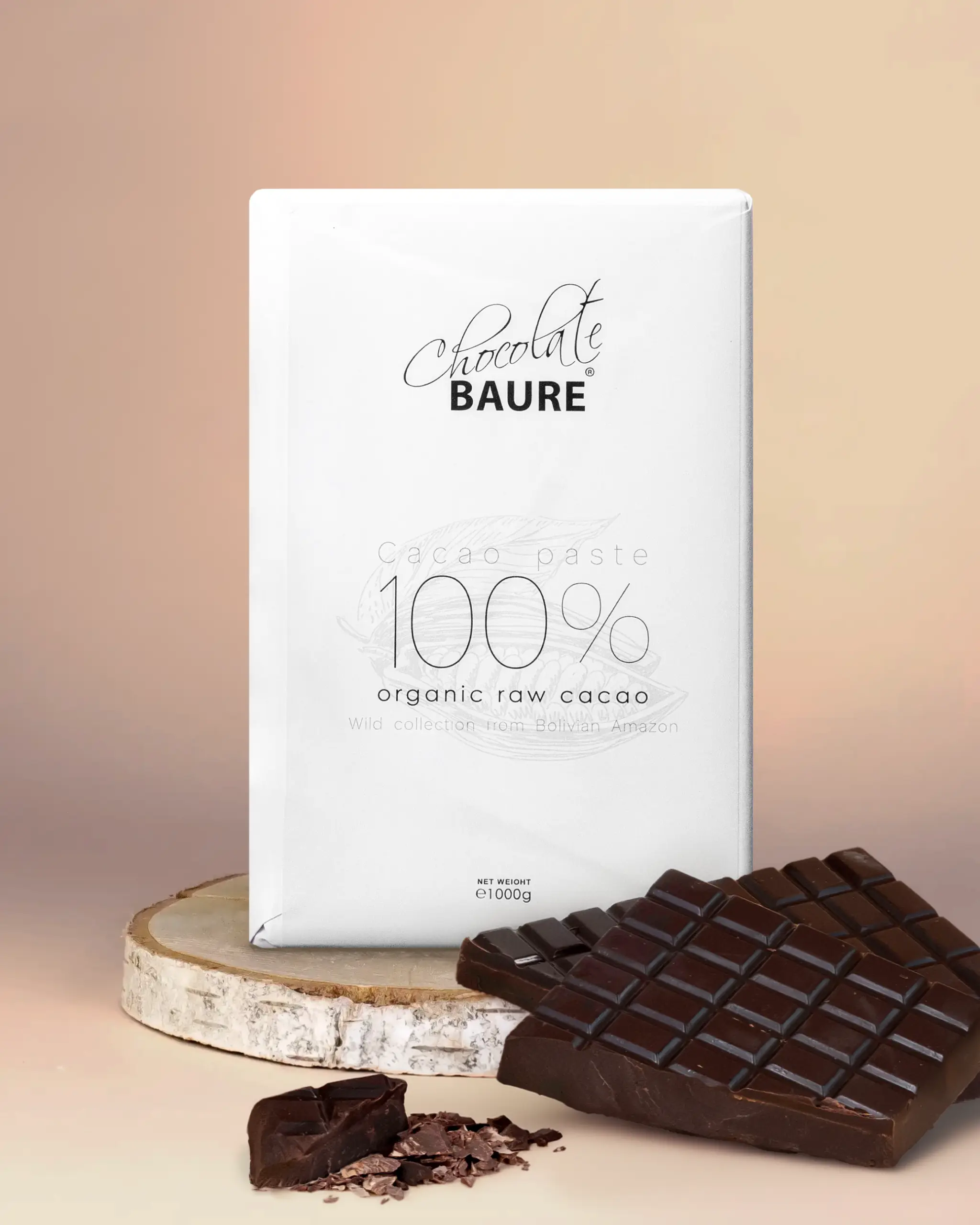 Produktbild Stilleben Rohkakao Masse Bolivien 1kg