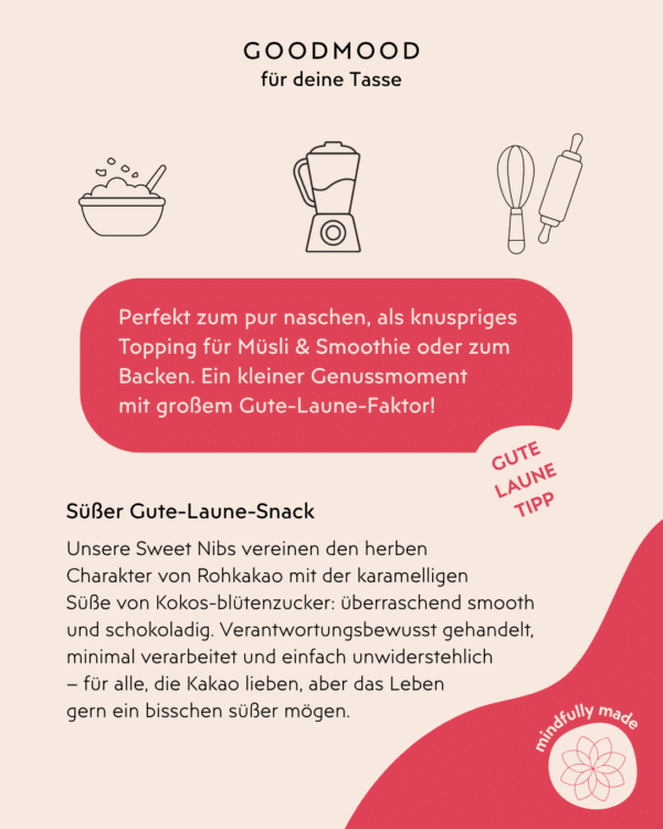 Rückseite Sweet Nibs Anwendung