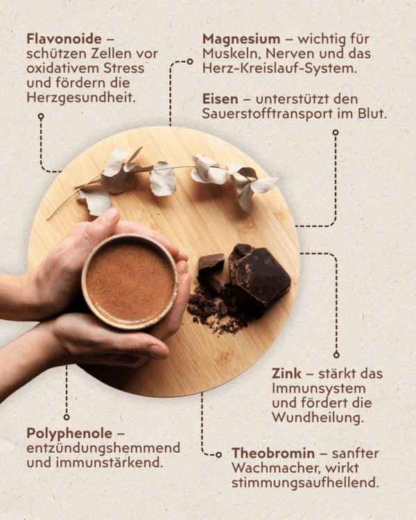 Infografik Rohkakao Masse Nährstoffe