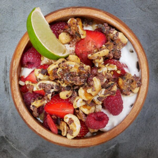 Rezepte Cashew Kerne Rohkakao Nibs Früchte