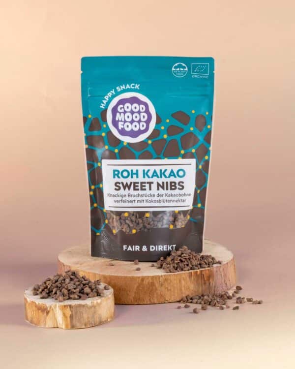Bio Rohkakao Sweet Nibs, 100g Sweet Nibs im kleinen Format