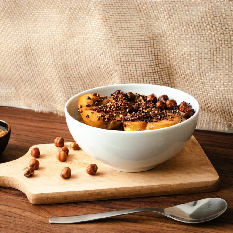 Veganes herbstliches Porridge