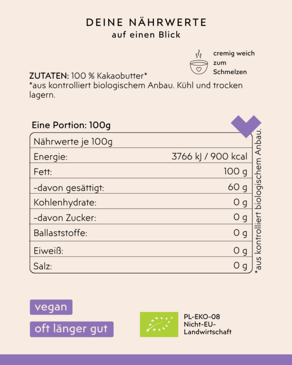 Rohkakaobutter Gute Laune Tipp