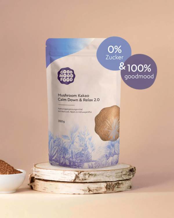 Mushroom Kakao 2.0 Calm Down & Relax 350g Infografik