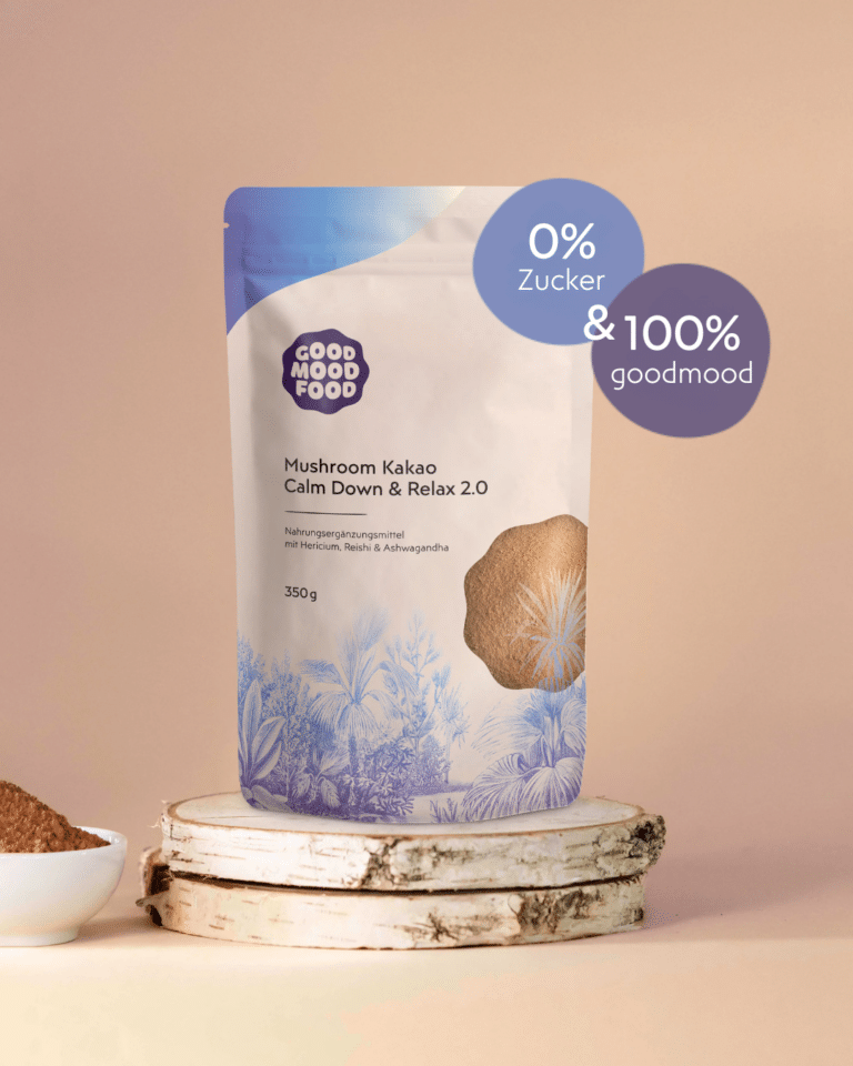 Mushroom Kakao 2.0 Calm Down & Relax 350g Infografik