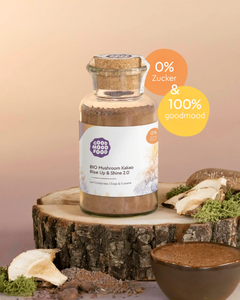 Mushroom Kakao 2.0 Rise Up & Shine 120g Infografik