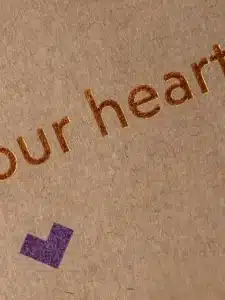 Geschenkbox Detail "open your heart"