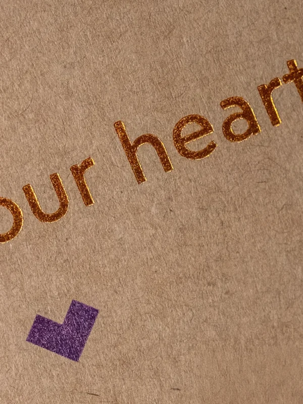 Geschenkbox Detail "open your heart"