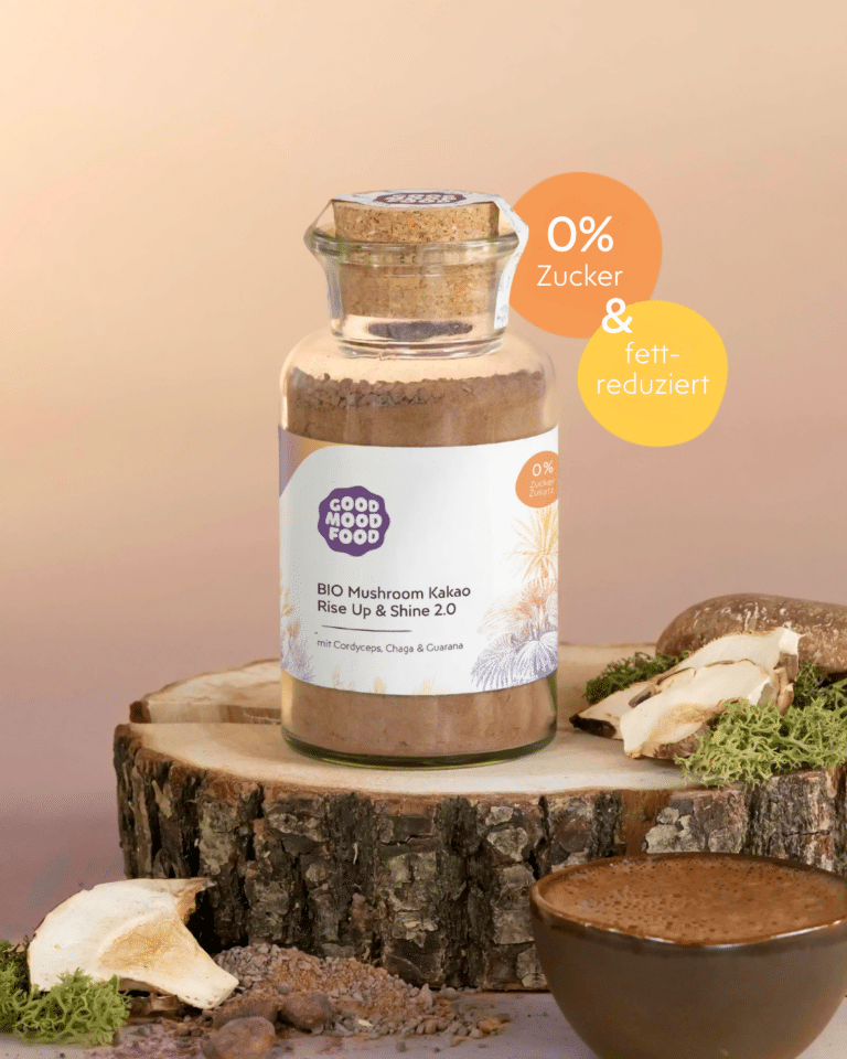 Mushroom Kakao 2.0 Rise Up & Shine 120g Infografik