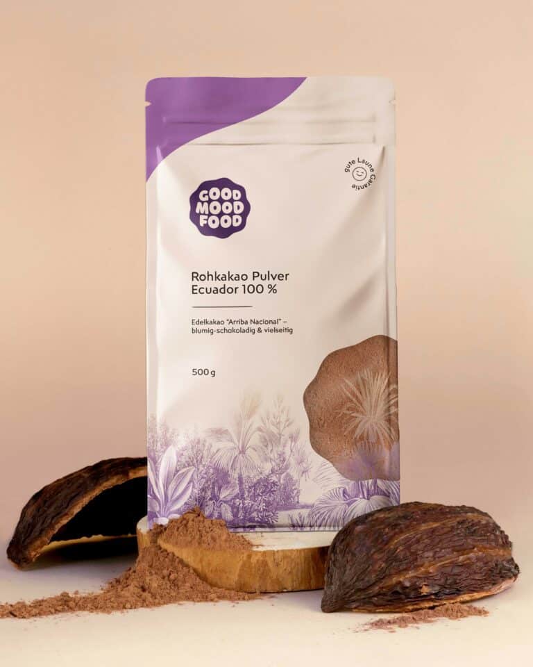 Stilleben Rohkakao Pulver Ecuador 500g NEU