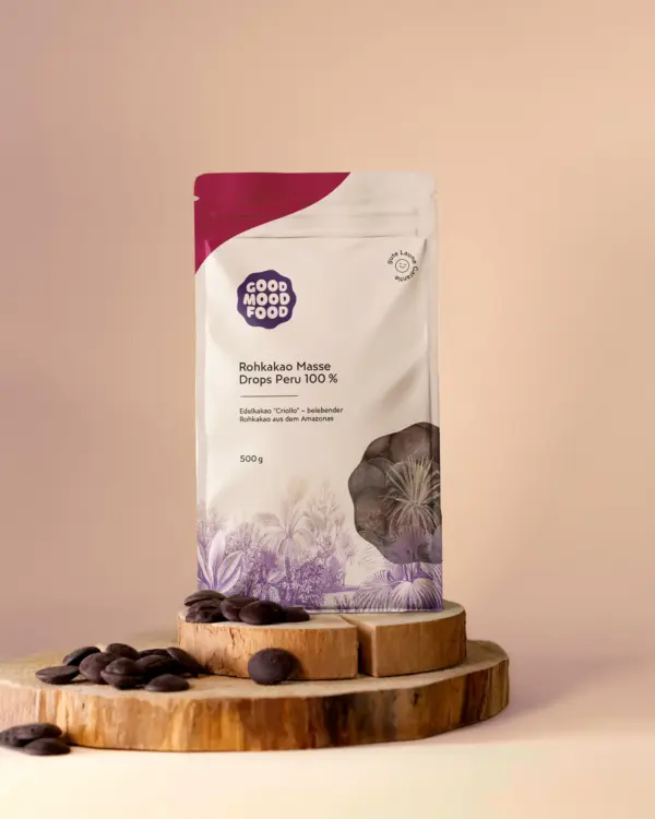 Stilleben Rohkakao Masse Drops Peru 500g NEU